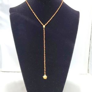 Rebecca minkoff sole beaded Y-necklace coral/gold